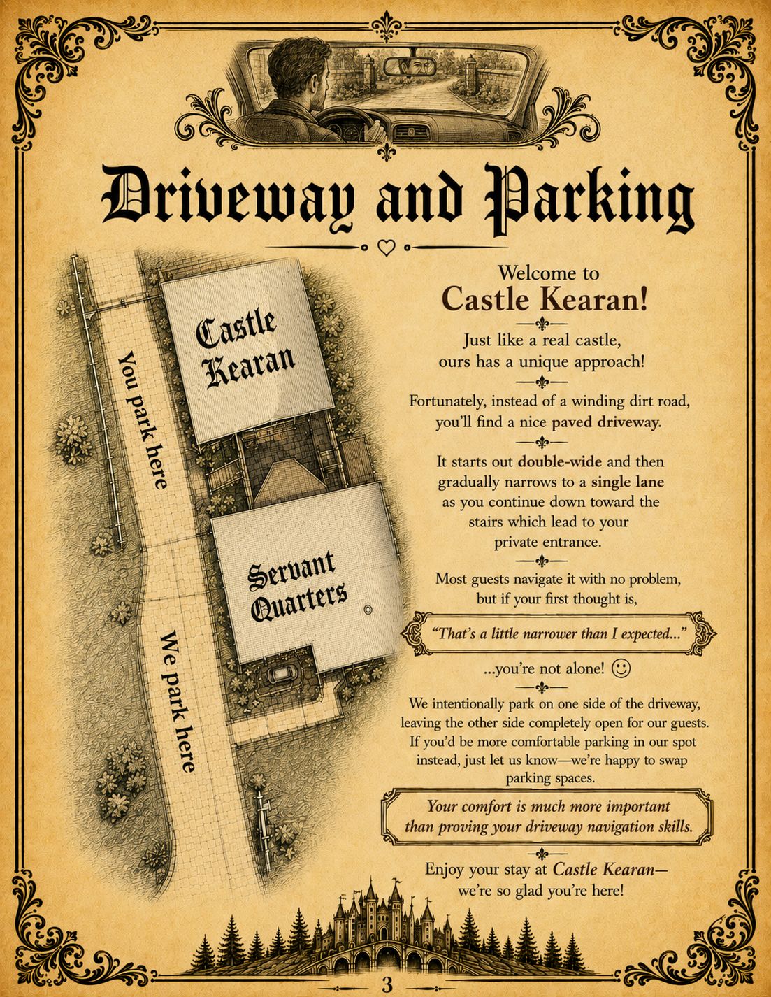 Castle Kearan guidebook page 3